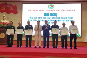 Hội Doanh nhân Cựu chiến binh tỉnh Long An tổng kết công tác hoạt động năm 2024