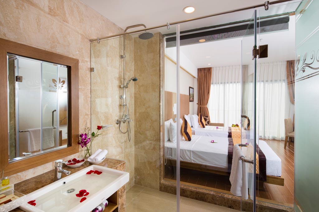 galina hotel and spa nha trang deluxe twin view from bathroom